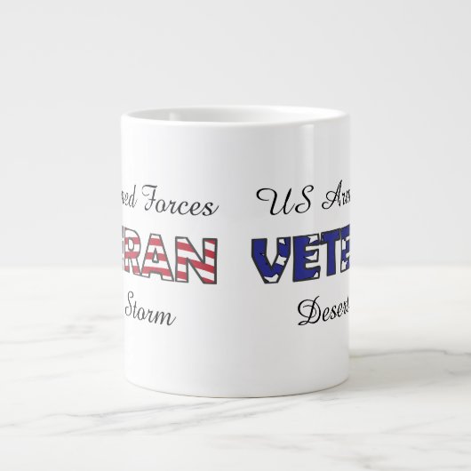 退役軍人米軍軍隊獣医 ジャンボコーヒーマグカップ (正面)