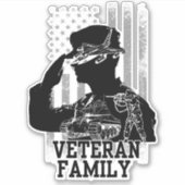 退役軍人系 シール (正面)