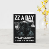 退役軍人自殺認識度 カード (黄色い花)