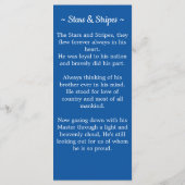 退役軍人葬儀祈りの言葉しおりアメリカ国旗カード メニュー (裏面)