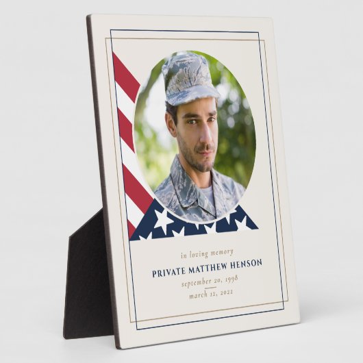 退役軍人記念写真プラーク フォトプラーク (側面)
