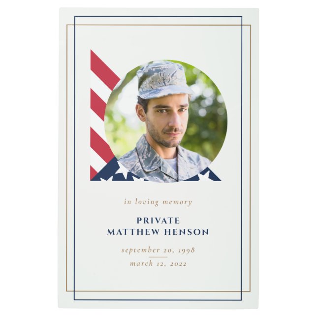 退役軍人記念写真 メタルプリント (正面)