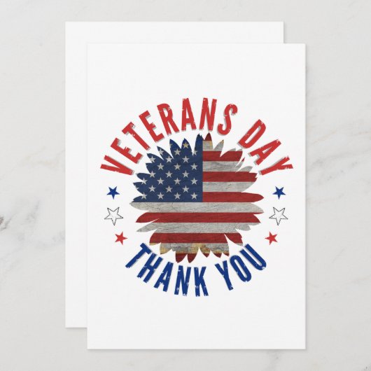 退役軍人記念日ありがとう 招待状 (正面/裏面)