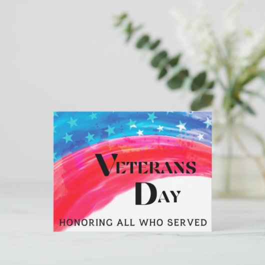 退役軍人記念日 - 奉仕したすべての人を称える ポストカード (スタンド正面)