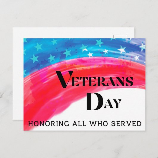 退役軍人記念日 - 奉仕したすべての人を称える ポストカード (正面/裏面)