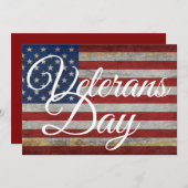 退役軍人記念日 7月4日 独立記念日 退役軍人 招待状 (正面/裏面)