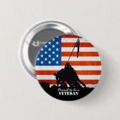 退役軍人誇りを持ったになる 缶バッジ (正面&裏面)