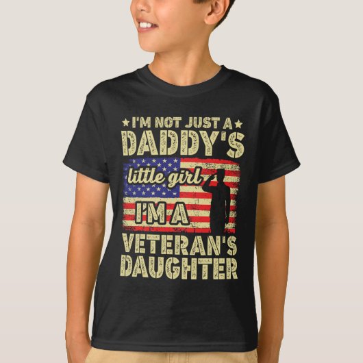 退役軍人誇りを持ったの娘 Tシャツ (正面)