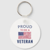 退役軍人誇りを持ったボタンのキーチェーンにする キーホルダー (正面)