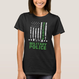 退役軍人軍隊警察 – 米国国旗 Tシャツ