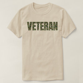 退役軍人軍隊迷彩柄 Tシャツ