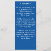 退役軍人追悼式祈りの言葉ブックマークUSフラグ (裏面)