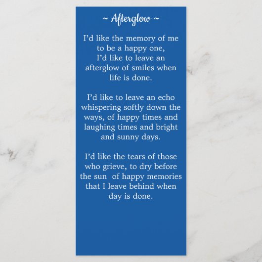 退役軍人追悼式祈りの言葉ブックマークUSフラグ (裏面)