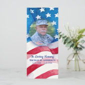 退役軍人追悼式祈りの言葉ブックマークUSフラグ (スタンド正面)