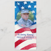 退役軍人追悼式祈りの言葉ブックマークUSフラグ (正面)