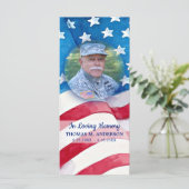 退役軍人追悼祈りの言葉しおりカード メニュー (スタンド正面)