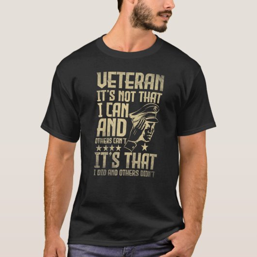 退役軍人退役軍人の日私は他のことができない Tシャツ (正面)
