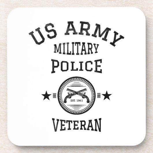 退役軍人退職した警察官 コースター (正面)