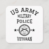 退役軍人退職した警察官 スクエア名刺 (正面)