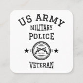 退役軍人退職した警察官 スクエア名刺 (裏面)