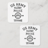 退役軍人退職した警察官 スクエア名刺 (正面/裏面)