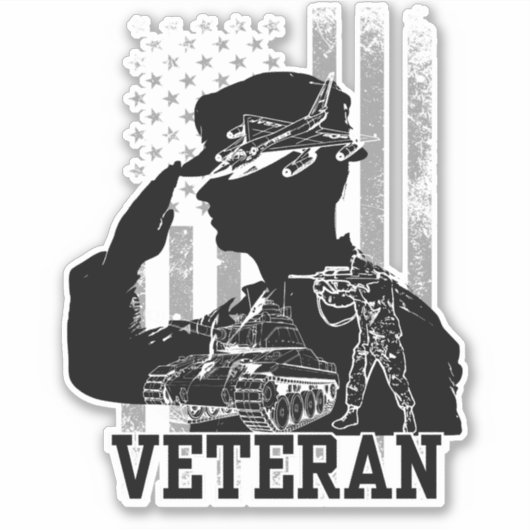 退役軍人 シール (正面)