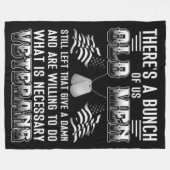 退役軍人 フリースブランケット (正面(横))