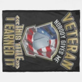 退役軍人 フリースブランケット (正面(横))