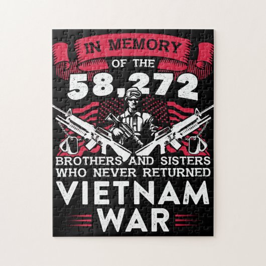 退役軍人・ベトナム戦争記憶に残り、帰国しない ジグソーパズル (縦)