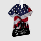 退役軍人-兵士のシルエットありがとう オーナメント (正面)