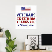 退役軍人、自由感謝していあなた。 ポスター (ホームオフィス)