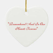 退役軍人「記憶された」クリスマスツリーオーナメント セラミックオーナメント (裏面)