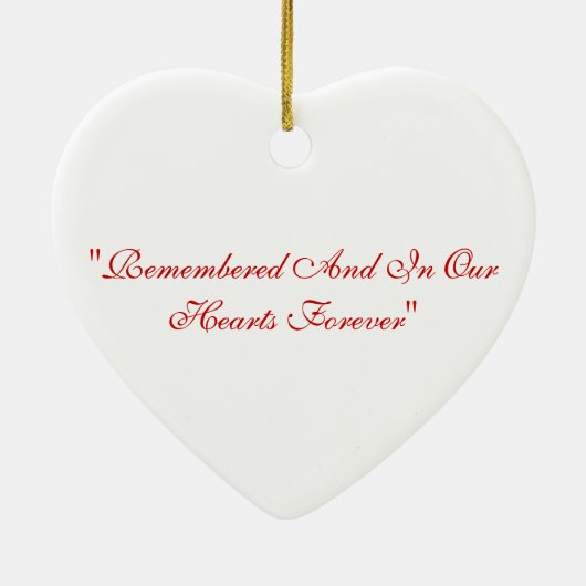 退役軍人「記憶された」クリスマスツリーオーナメント セラミックオーナメント (裏面)