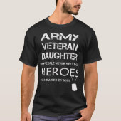 退役軍人- ARMY-VETERAN-DAUGHTER Tシャツ (正面)