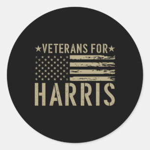 退役軍人for Harris 2024軍隊ベッツカマラハール ラウンドシール