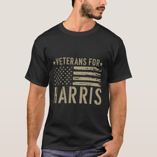 退役軍人for Harris 2024軍隊ベッツカマラハール Tシャツ (正面)