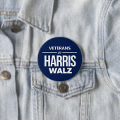 退役軍人for Harris Walz 缶バッジ (インサイチュ)