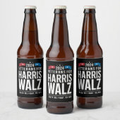 退役軍人for Harris Walz 2024 大統領の ビールラベル (ボトル)