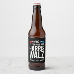 退役軍人for Harris Walz 2024 大統領の ビールラベル