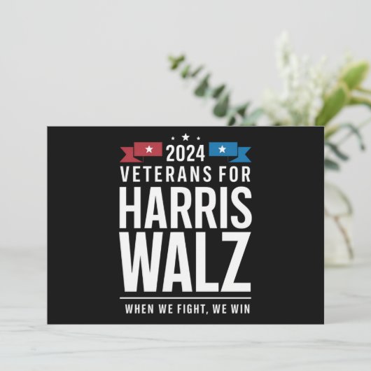 退役軍人for Harris Walz 2024 大統領の 招待状 (スタンド正面)