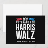 退役軍人for Harris Walz 2024 大統領の 招待状 (正面/裏面)