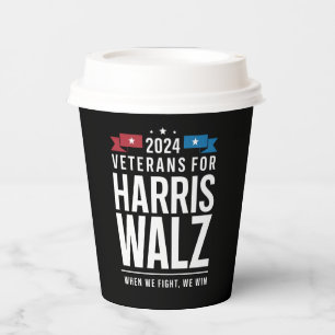 退役軍人for Harris Walz 2024 大統領の 紙コップ