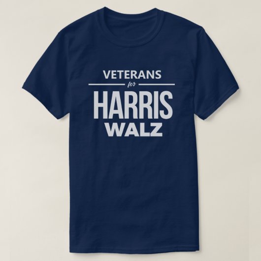 退役軍人for Harris Walz Tシャツ (デザイン正面)