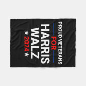 退役軍人Harris W 2024 1 フリースブランケット (正面(横))