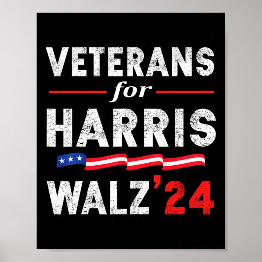 退役軍人Harris Waltz 2024選挙投票青 ポスター (正面)