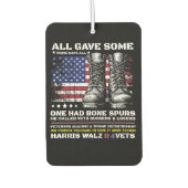 退役軍人Harris Walz 2024 カーエアーフレッシュナー (正面)