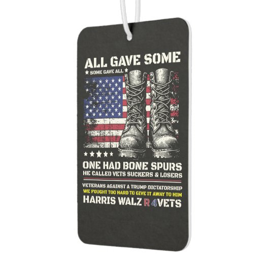 退役軍人Harris Walz 2024 カーエアーフレッシュナー (左)