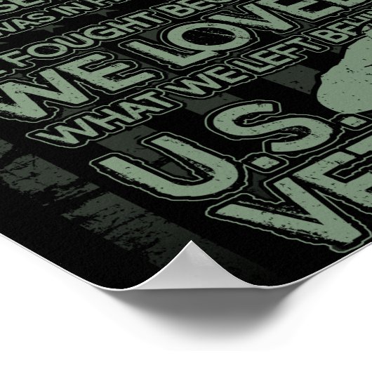 退役軍人Tシャツの後ろ離れには好き ポスター (角)