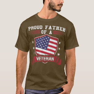 退役軍人T誇りを持ったの軍隊パパの父 Tシャツ