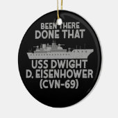 退役軍人U S S Dwight D Eisenhower Tees Faters セラミックオーナメント (左)